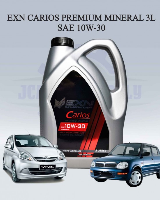 EXN Carios SAE 10W30 API SN/CF Mineral 3 LITRE JCA AUTO SUPPLY